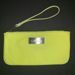 Calvin Klein wristlet bright yellow!